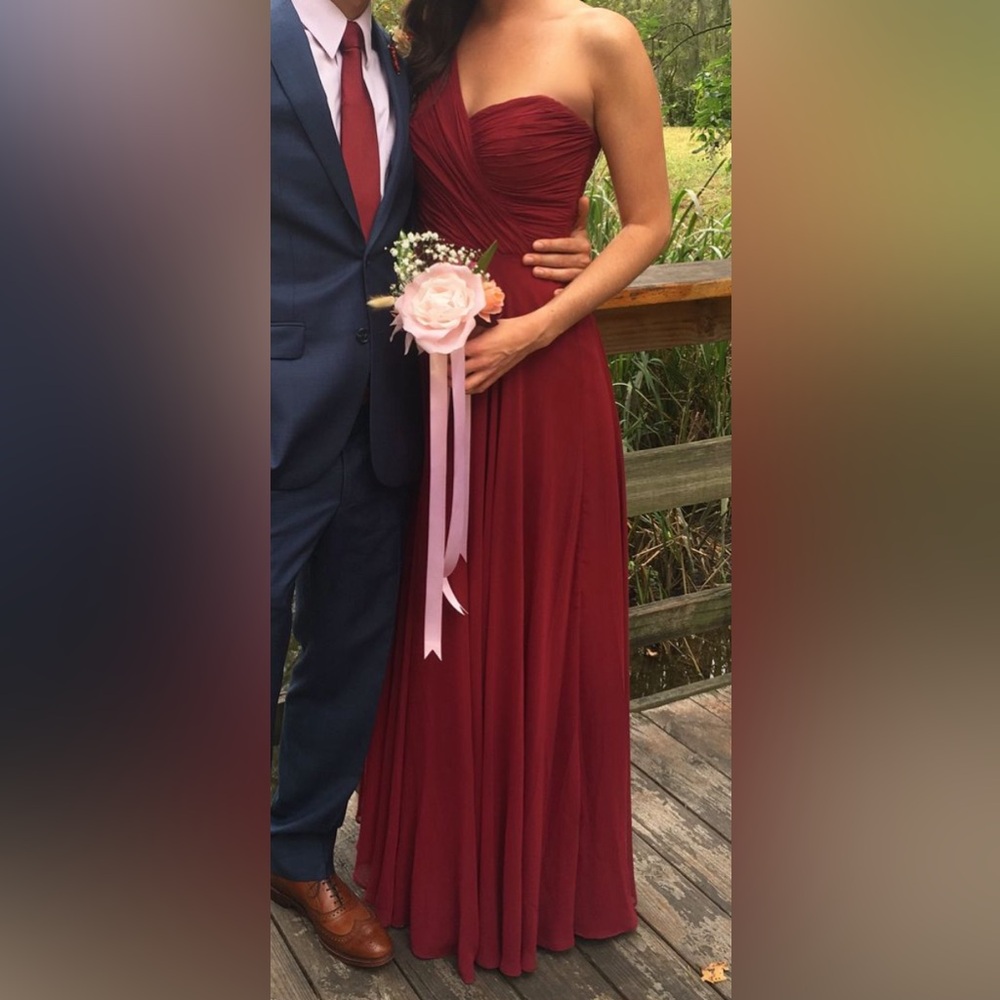 After Six Burgundy Bridesmaid or Prom Dress